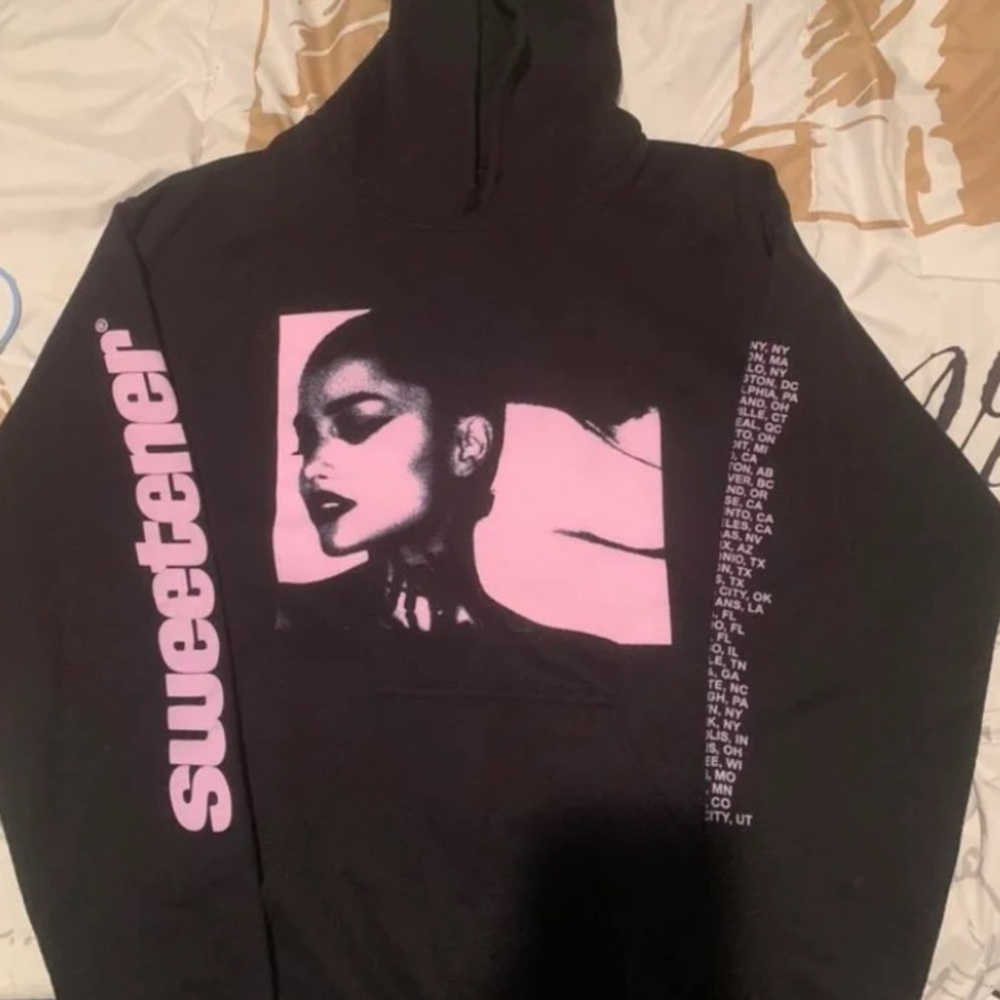ariana grande sweetener silhouette hoodie